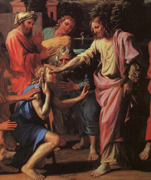 Nicolas Poussin Jesus Healing the Blind of Jericho oil painting picture